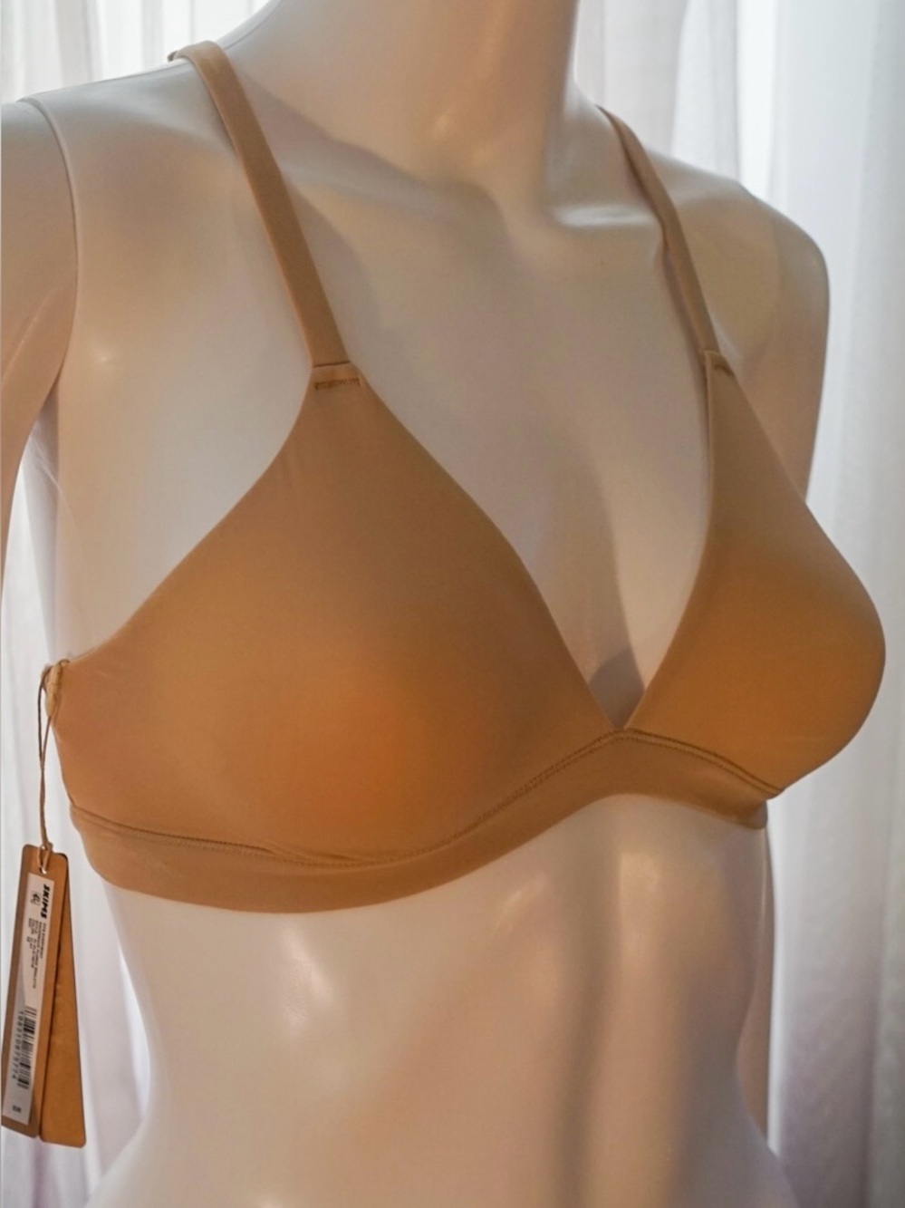 SKIMS Fits Everybody Racerback Plunge Bralette Clay Size XS NWT